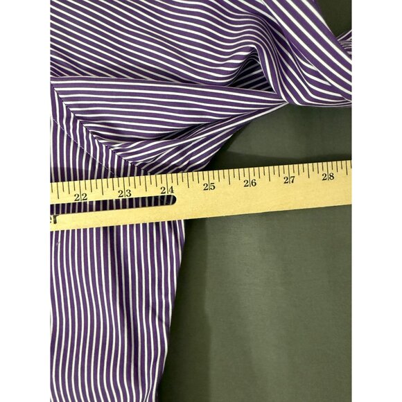 Ralph‎ Lauren Shirt Men's Extra Large Long Sleeve Button-Down Striped Purple - Picture 7 of 11